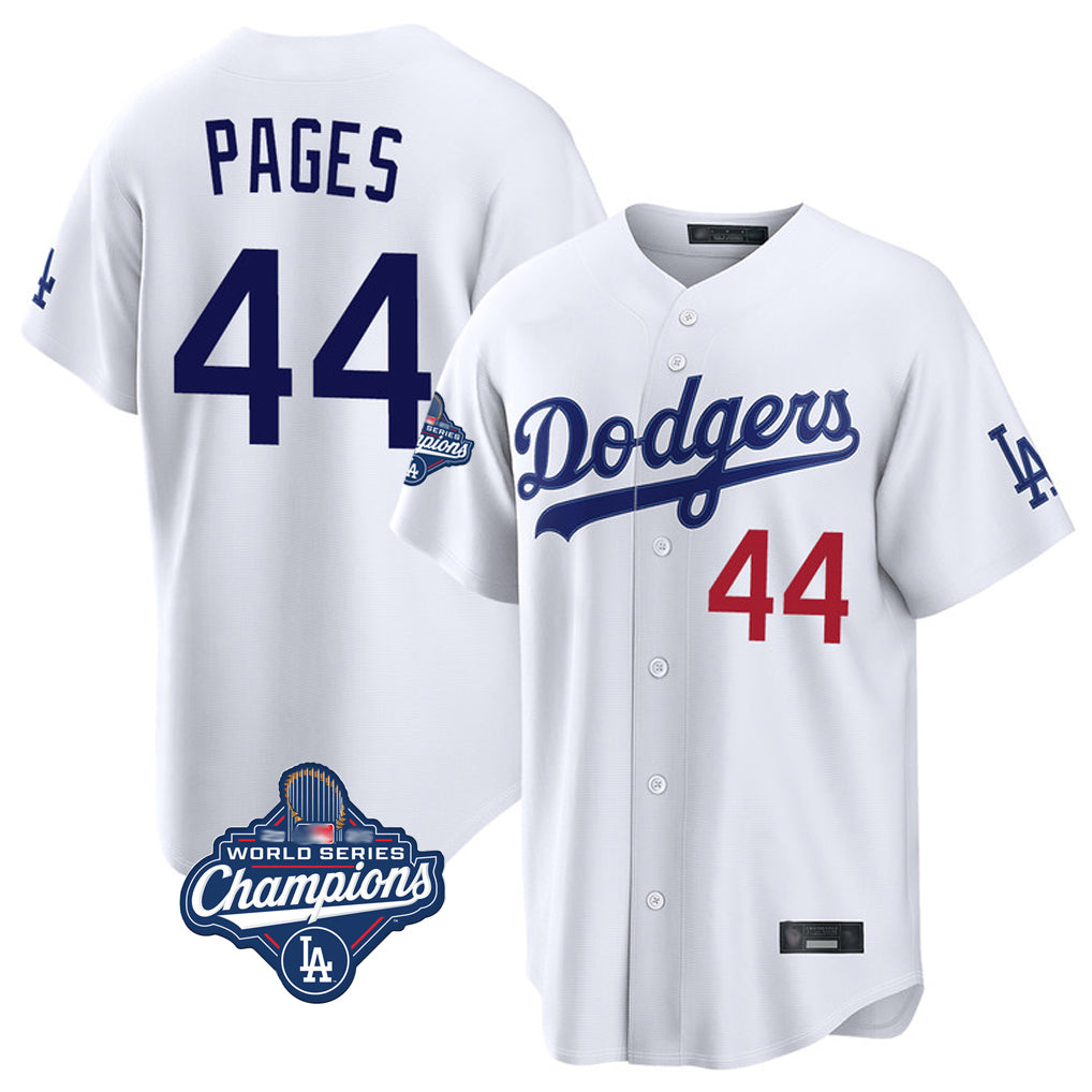 Ldoa LA.Dodgers #44 Andy Pages Player White World Series Meet Home Game Stitched Jerseys
