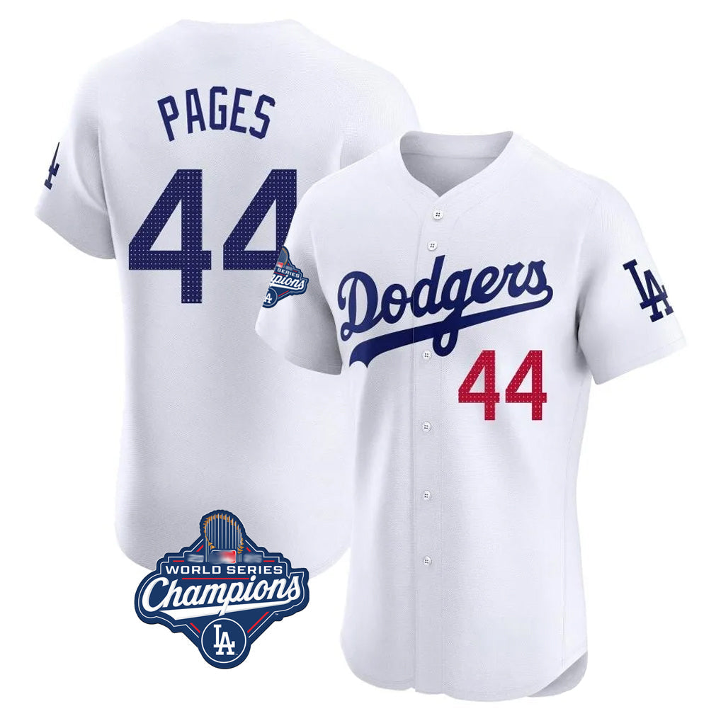 Ldoa LA.Dodgers #44 Andy Pages Player White World Series Meet Limited Elite Home Stitched Jerseys