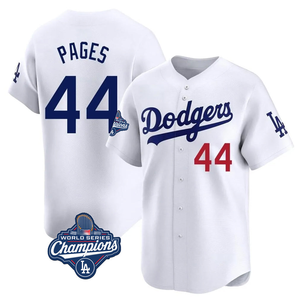 Ldoa LA.Dodgers #44 Andy Pages Player White World Series Meet Limited Home Stitched Jerseys