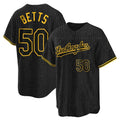 Ldoa LA.Dodgers #50 Mookie Betts Player Black Gold Limited Home Stitched Jerseys