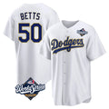 Ldoa LA.Dodgers #50 Mookie Betts Player Gold White World Series 2026 Collection Stadium Game Stitched Jerseys