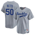Ldoa LA.Dodgers #50 Mookie Betts Player Gray Game Limited Home Stitched Jerseys