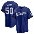 Ldoa LA.Dodgers #50 Mookie Betts Player Royal City Connect Home Game Stitched Jerseys