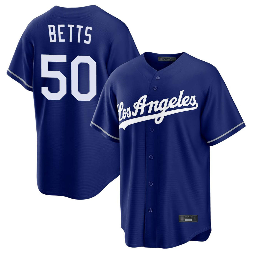 Ldoa LA.Dodgers #50 Mookie Betts Player Royal Game Stitched Jerseys