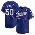 Ldoa LA.Dodgers #50 Mookie Betts Player Royal Tokyo Series Vapor Premier Limited Stitched Jerseys