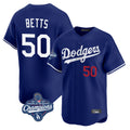 Ldoa LA.Dodgers #50 Mookie Betts Player Royal World Series Meet Limited Home Stitched Jerseys