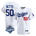 LdoaLA.Dodgers #50 Mookie Betts Player White World Series Meet Limited Home Stitched Jerseys