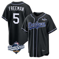 Ldoa LA.Dodgers #5 Freddie Freeman Player Black World Series Black Carbon Limited Home Stitched Jerseys
