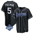 Ldoa LA.Dodgers #5 Freddie Freeman Player Black World Series Meet Carbon Limited Home Stitched Jerseys