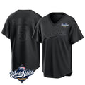 Ldoa LA.Dodgers #5 Freddie Freeman Player Black World Series Pitch Fashion T-shirt Stitched Jerseys