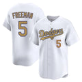 Ldoa LA.Dodgers #5 Freddie Freeman Player White Collection Limited Home Stitched Jerseys