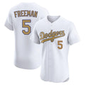 Ldoa LA.Dodgers #5 Freddie Freeman Player White Limited Elite Home Stitched Jerseys