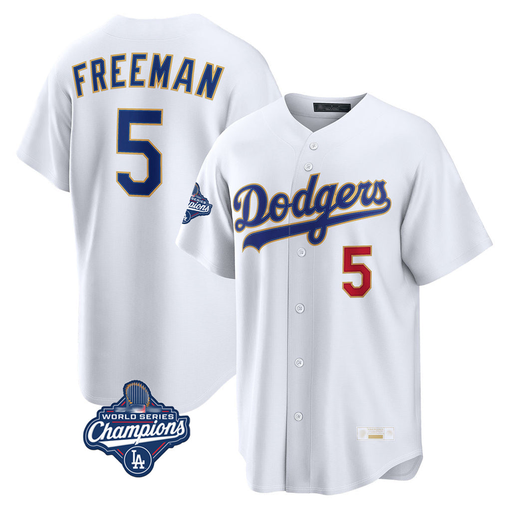 Ldoa LA.Dodgers #5 Freddie Freeman Player White World Series Meet 2026 Collection Stadium Limited Stitched Jerseys