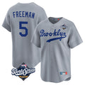 Ldoa LA.Dodgers #5 Freddie Freeman Player Gray World Series Game Limited Home Stitched Jerseys