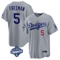 Ldoa LA.Dodgers #5 Freddie Freeman Player Gray World Series Meet Game Home Stitched Jerseys
