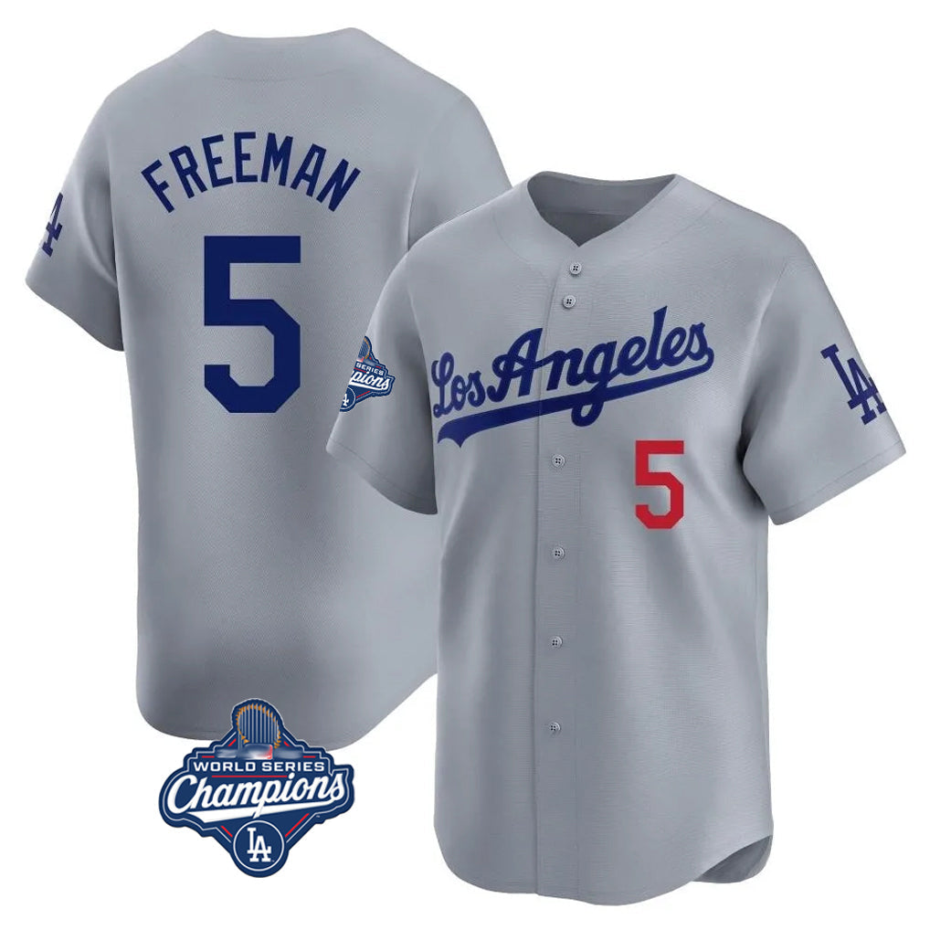Ldoa LA.Dodgers #5 Freddie Freeman Player Gray World Series Meet Limited Home Stitched Jerseys