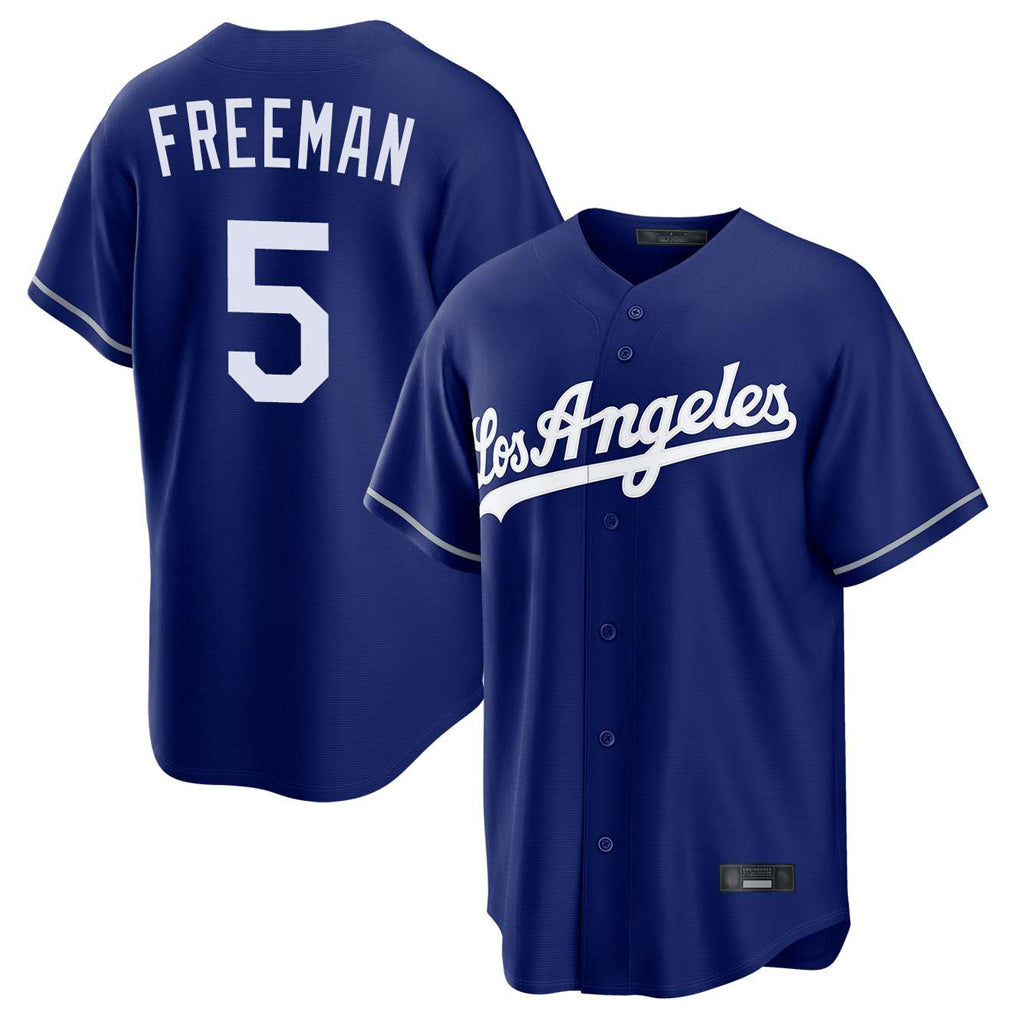 Ldoa LA.Dodgers #5 Freddie Freeman Player Royal Game Stitched Jerseys