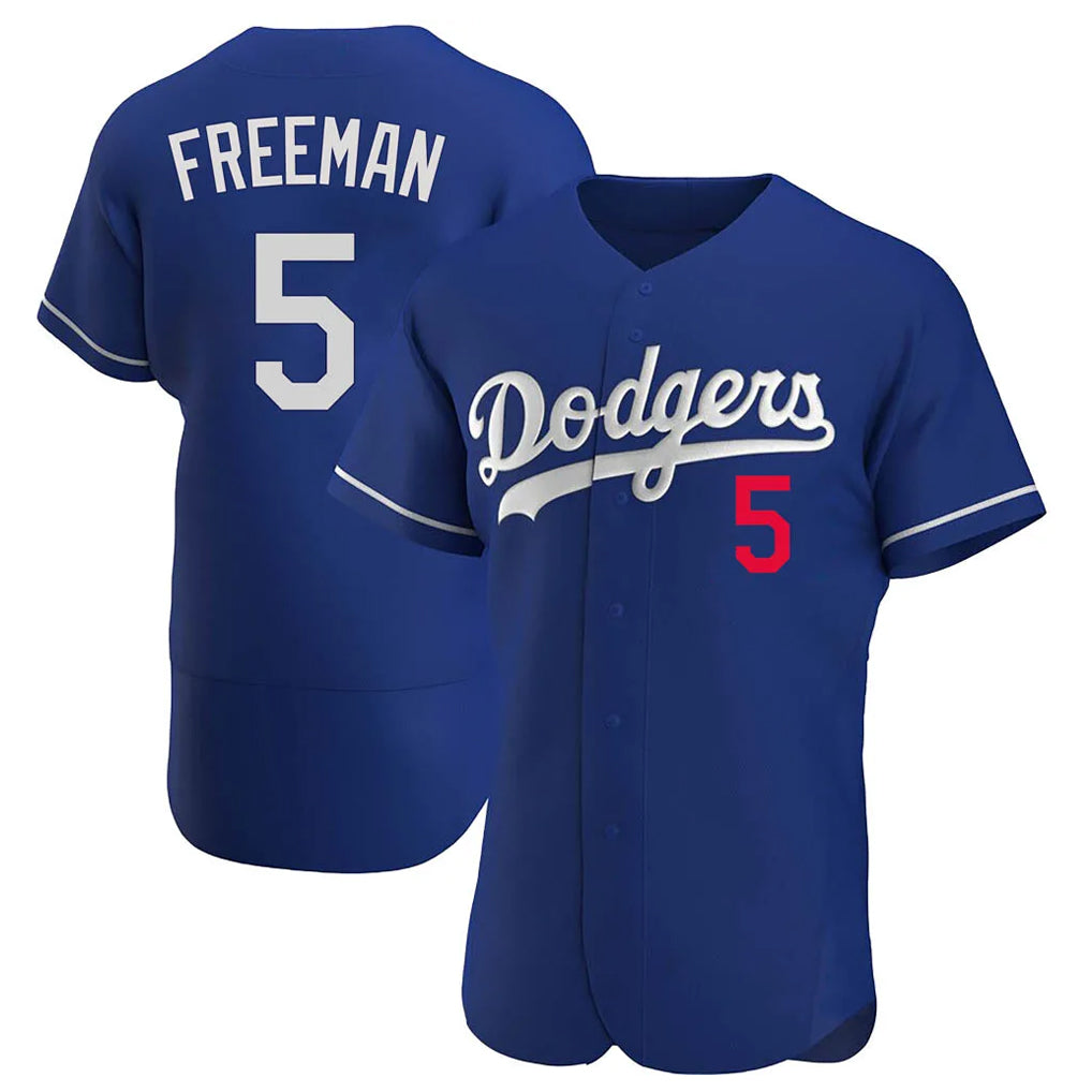 Ldoa LA.Dodgers #5 Freddie Freeman Player Royal Limited Elite Home Stitched Jerseys