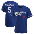 Ldoa LA.Dodgers #5 Freddie Freeman Player Royal Limited Elite Home Stitched Jerseys