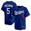 Ldoa LA.Dodgers #5 Freddie Freeman Player Royal Limited Home Stitched Jerseys