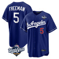 Ldoa LA.Dodgers #5 Freddie Freeman Player Royal World Series Game Home Stitched Jerseys