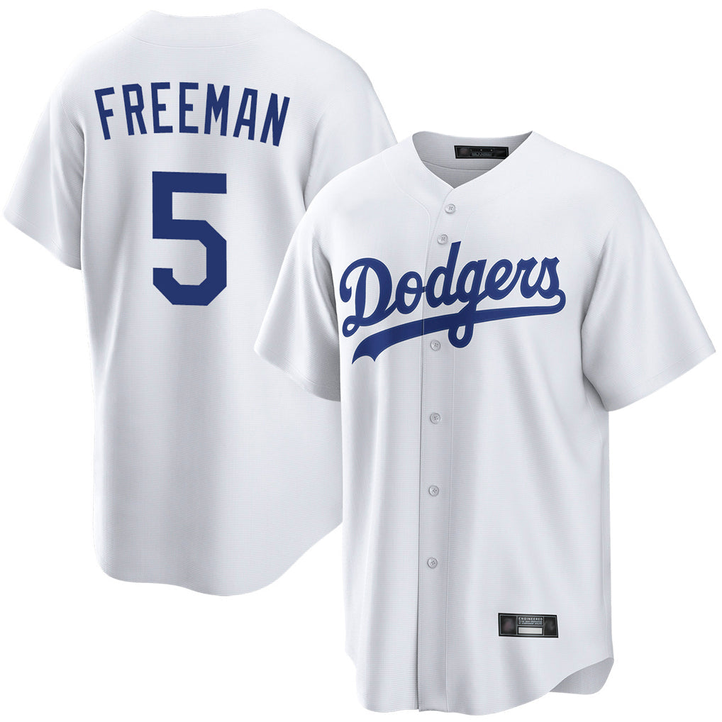 Ldoa LA.Dodgers #5 Freddie Freeman Player White Game Home Stitched Jerseys
