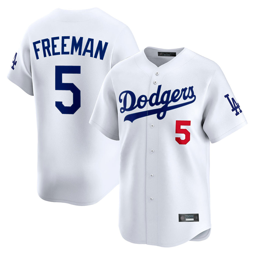 Ldoa LA.Dodgers #5 Freddie Freeman Player White Limited Home Stitched Jerseys