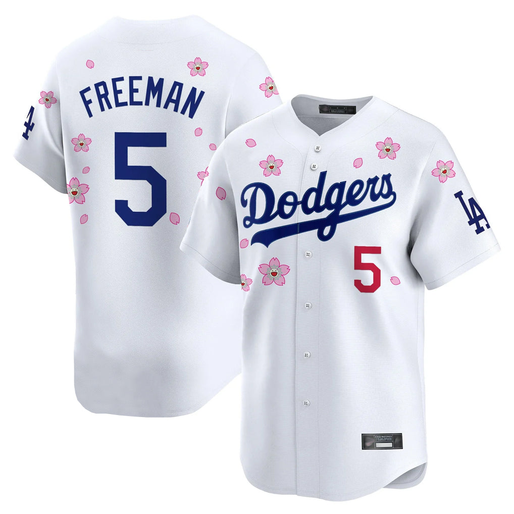 Ldoa LA.Dodgers #5 Freddie Freeman Player White Tokyo Series Vapor Premier Limited Stitched Jerseys