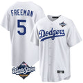Ldoa LA.Dodgers #5 Freddie Freeman Player White World Series Game Home Stitched Jerseys
