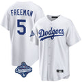 Ldoa LA.Dodgers #5 Freddie Freeman Player White World Series Meet Game Home Stitched Jerseys