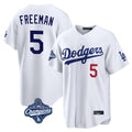 Ldoa LA.Dodgers #5 Freddie Freeman Player White World Series Meet Home Game Stitched Jerseys