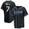 Ldoa LA.Dodgers #7 Blake Snell Player Black Carbon Limited Home Stitched Jerseys