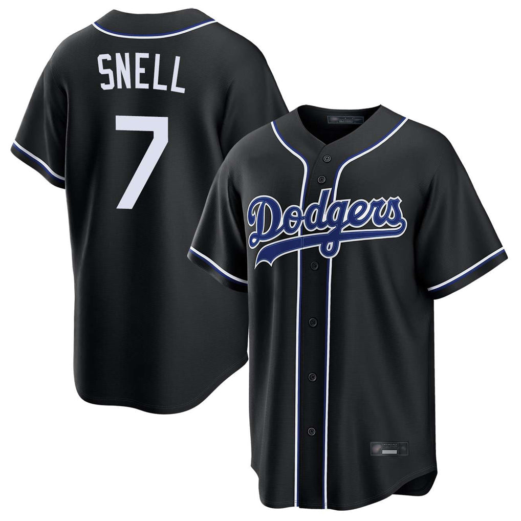 Ldoa LA.Dodgers #7 Blake Snell Player Black Carbon Limited Home Stitched Jerseys