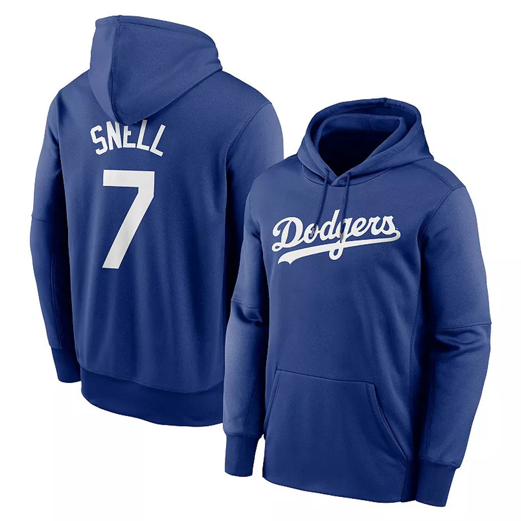 Ldoa LA.Dodgers #7 Blake Snell Player Blue Limited Hoodie Stitched Jerseys