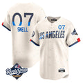 Ldoa LA.Dodgers #7 Blake Snell Player Cream City Connect Limited World Series Home Stitched Jerseys