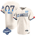 Ldoa LA.Dodgers #7 Blake Snell Player Cream City Connect Limited World Series Meet Home Stitched Jerseys