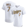 Ldoa LA.Dodgers #7 Blake Snell Player Gold Limited Elite Home Stitched Jerseys