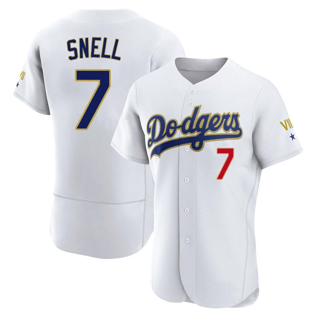 Ldoa LA.Dodgers #7 Blake Snell Player Gold White 2026 Collection Stadium Limited Elite Stitched Jerseys