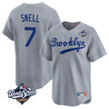 Ldoa LA.Dodgers #7 Blake Snell Player Gray Game Limited World Series Home Stitched Jerseys
