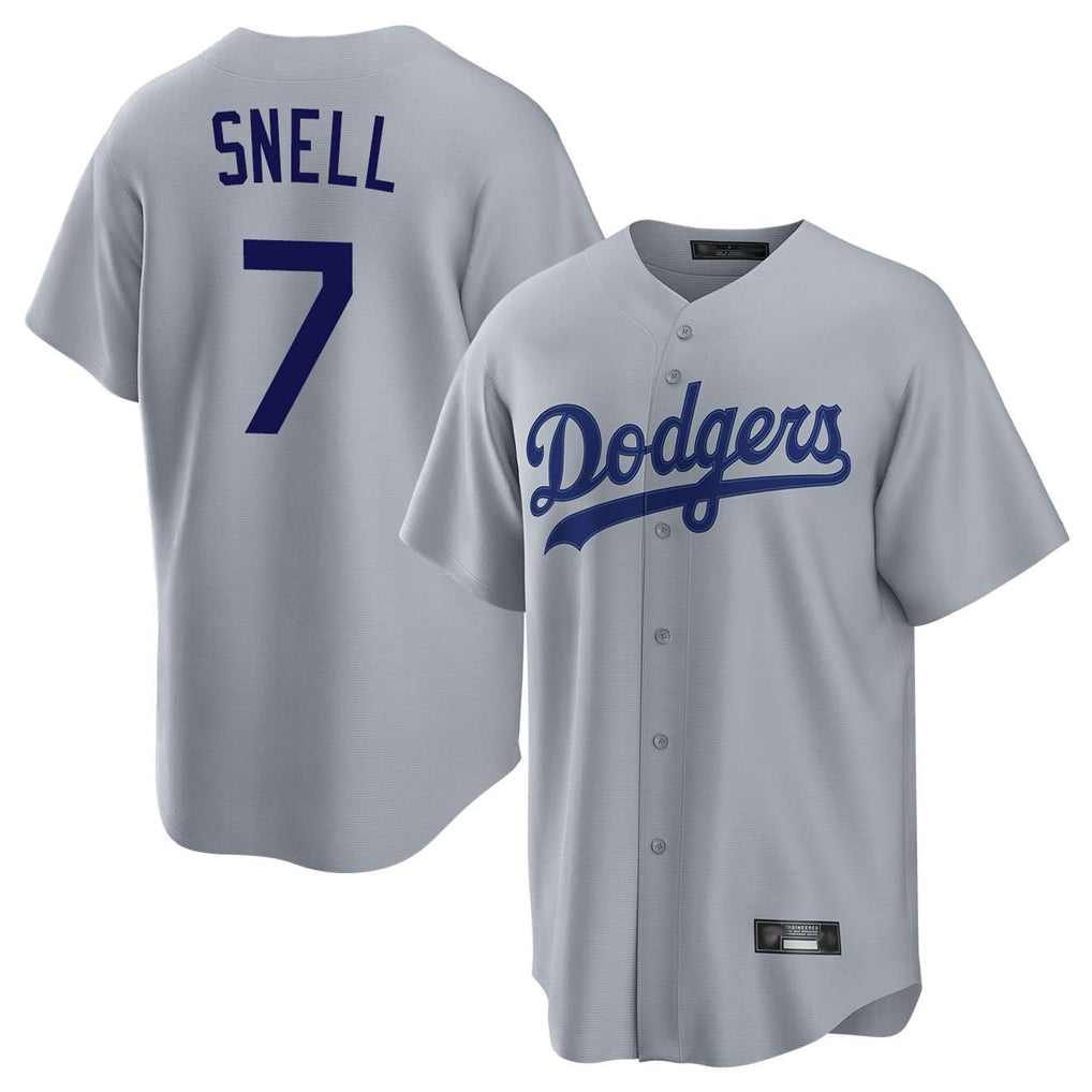 Ldoa LA.Dodgers #7 Blake Snell Player Gray Game Stitched Jerseys