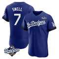 Ldoa LA.Dodgers #7 Blake Snell Player Royal City Connect Elite World Series Home Stitched Jerseys