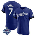 Ldoa LA.Dodgers #7 Blake Snell Player Royal City Connect Elite World Series Meet Home Stitched Jerseys