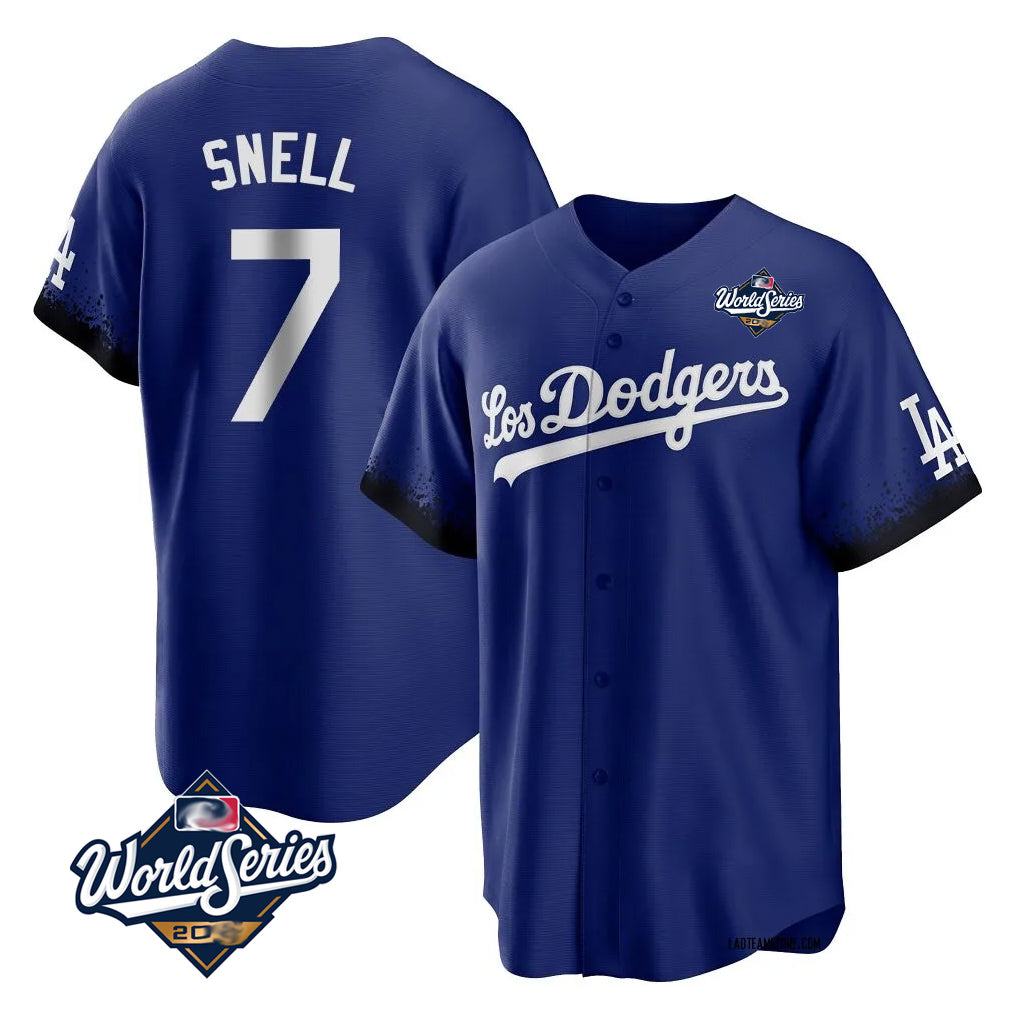 Ldoa LA.Dodgers #7 Blake Snell Player Royal City Connect Game World Series Stitched Jerseys