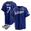 Ldoa LA.Dodgers #7 Blake Snell Player Royal City Connect Game World Series Stitched Jerseys
