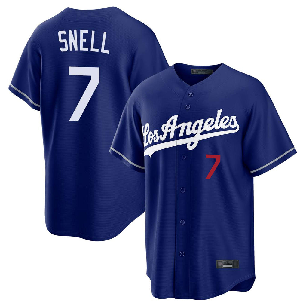 Ldoa LA.Dodgers #7 Blake Snell Player Royal Game Home Stitched Jerseys