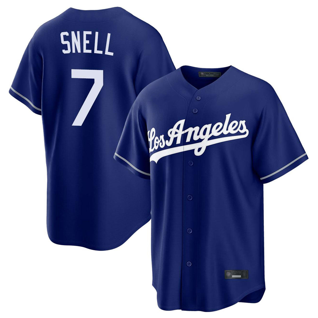 Ldoa LA.Dodgers #7 Blake Snell Player Royal Game Stitched Jerseys