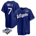 Ldoa LA.Dodgers #7 Blake Snell Player Royal Game World Series Stitched Jerseys
