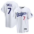 Ldoa LA.Dodgers #7 Blake Snell Player White Game Home Stitched Jerseys