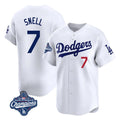 Ldoa LA.Dodgers #7 Blake Snell Player White Game Limited World Series Meet Home Stitched Jerseys