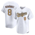 Ldoa LA.Dodgers #8 Enrique Hern?¡ì?¨¦ndez Player Gold Collection Limited Home Stitched Jerseys